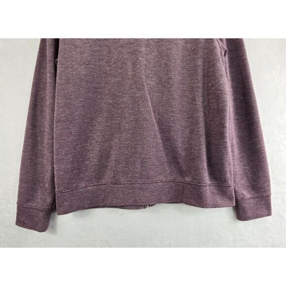 LL Bean Sweatshirt Jacket Full-Zip Plum Weave M Cotton Polyester Traditional Fit - Picture 8 of 14